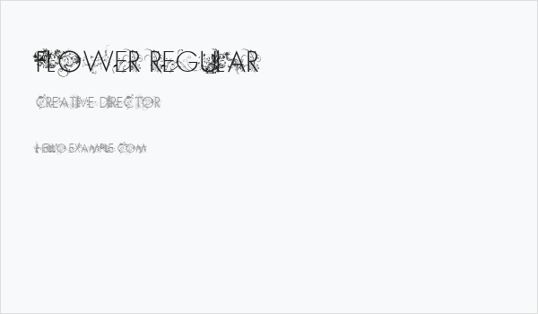 FLOWER Regular Business Card