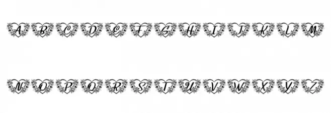 FLOWERHEARTPERSONALUSE-Regular Schriftart Groß