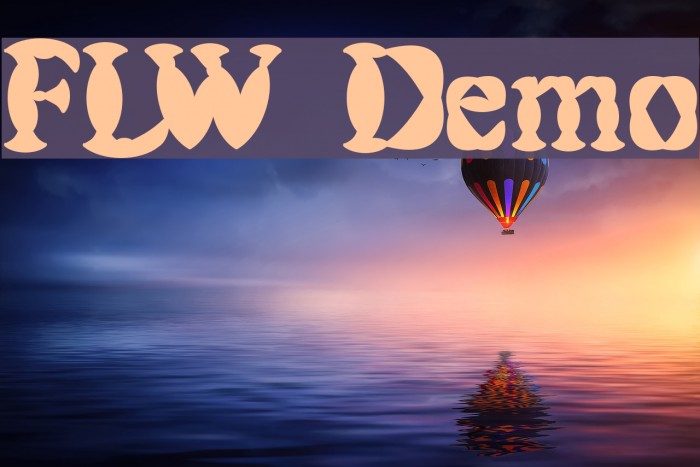 FLW Demo Font examples