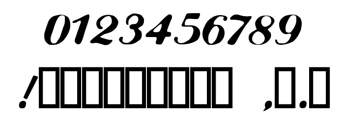 FLW Script フォント その他の文字