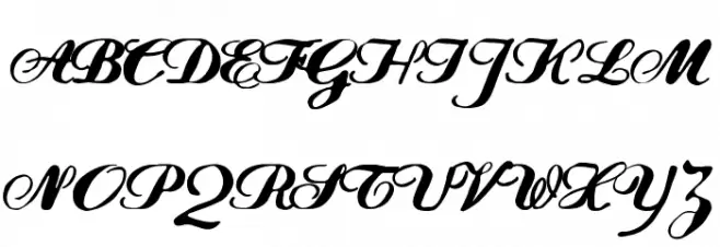 FLW Script Schriftart Groß