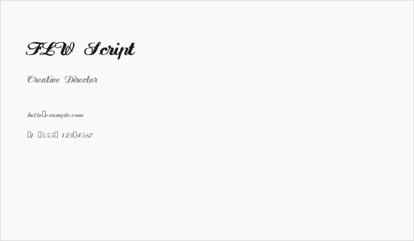 FLW Script Business Card