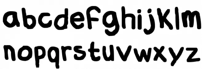 Flabby Bums handwriting خط أحرف صغيرة