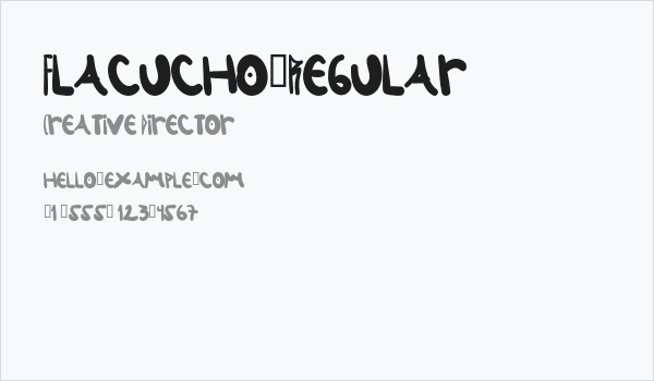 Flacucho-Regular Business Card