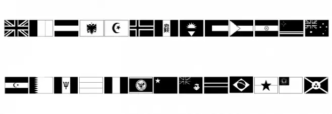 Flags फ़ॉन्ट अपरकेस