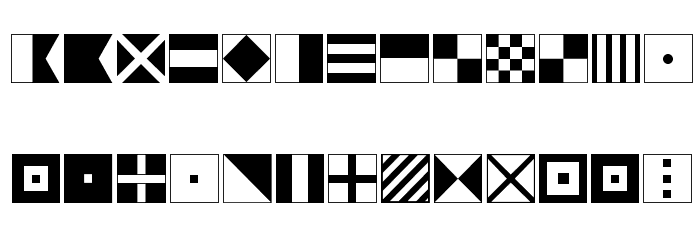 FlagsMaritime Font LOWERCASE