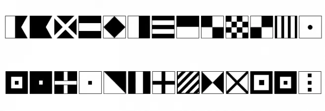 FlagsMaritime Caratteri MINUSCOLO