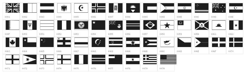 Flags Character Map