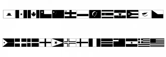 Flags Font LOWERCASE