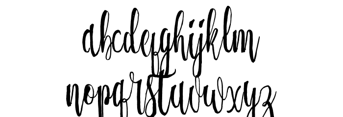 Flalkner Font LOWERCASE