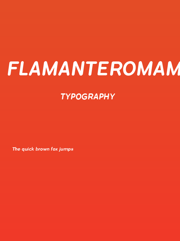 FlamanteRomaMedium-Italic Poster