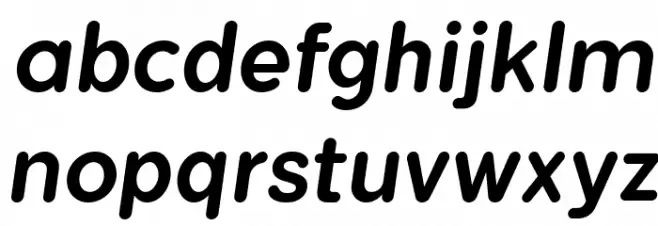 FlamanteRomaMedium-Italic Font LOWERCASE