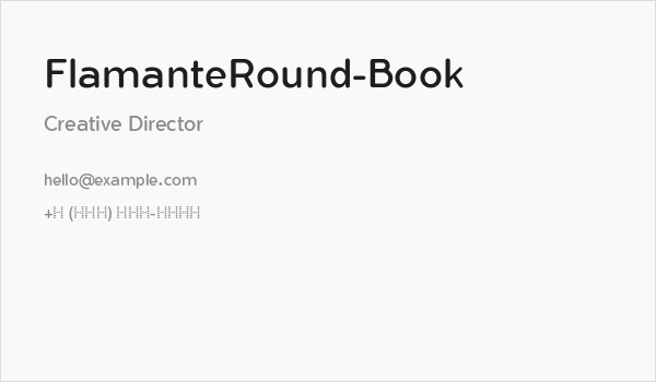 FlamanteRound-Book Business Card