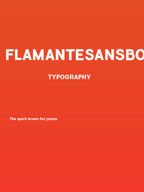 FlamanteSansBold Poster