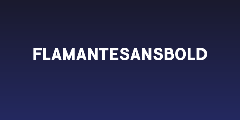 FlamanteSansBold Social Header