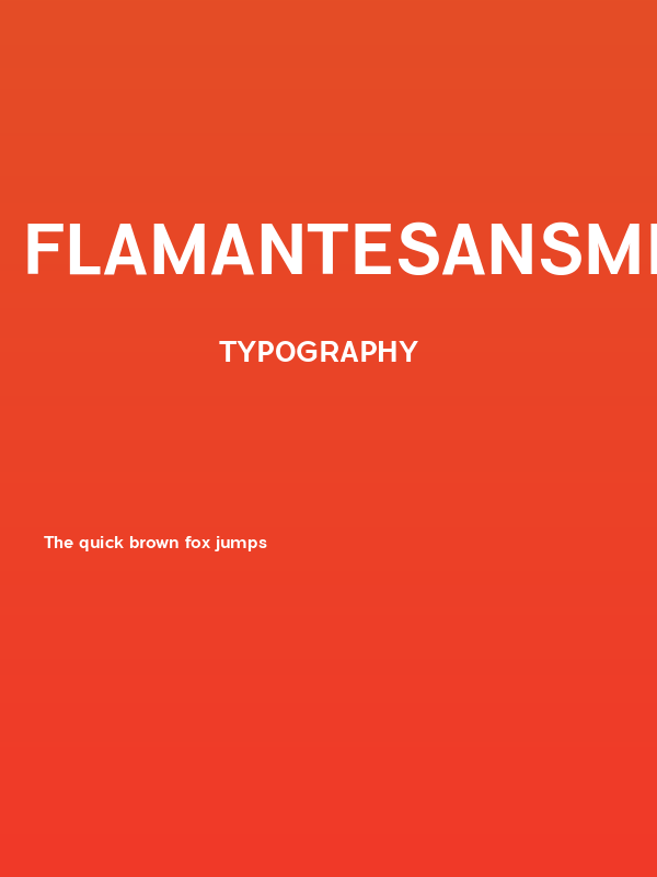 FlamanteSansMedium Poster