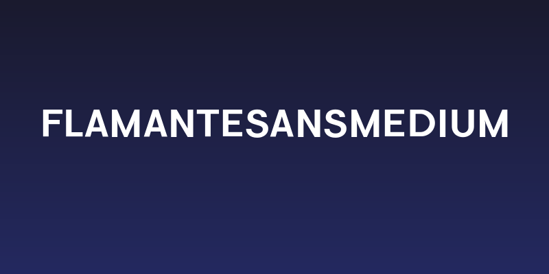 FlamanteSansMedium Social Header