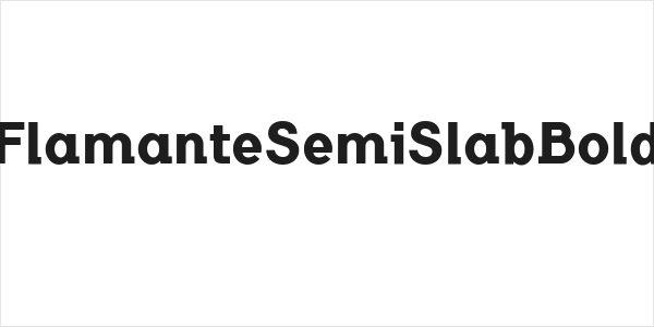 FlamanteSemiSlabBold Logo