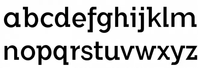 FlamanteSemiSlabBook Font LOWERCASE