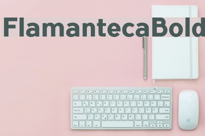 FlamantecaBold Font examples