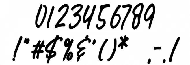 Flamboyan Шрифта ДРУГИЕ символов