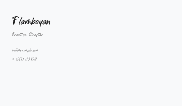 Flamboyan Business Card