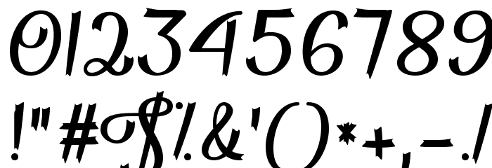 Flame Fetish Regular Font OTHER CHARS