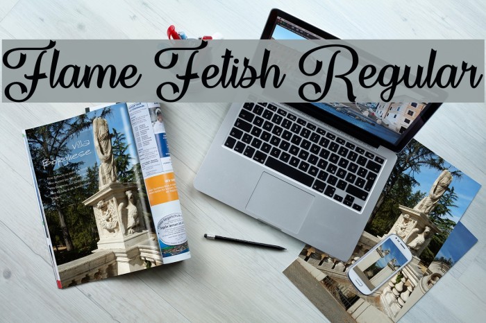 Flame Fetish Regular Font examples