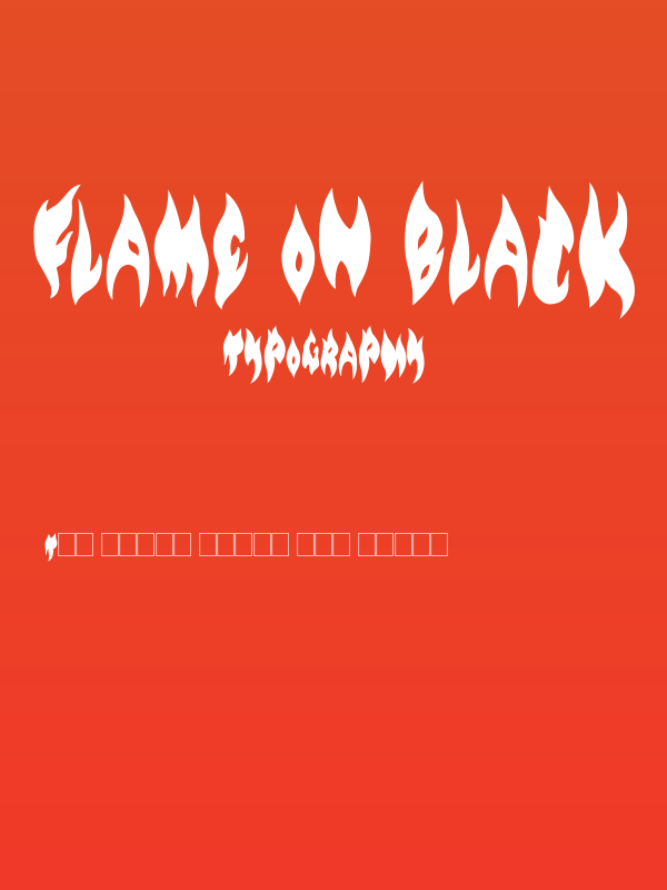 Flame on Black Poster