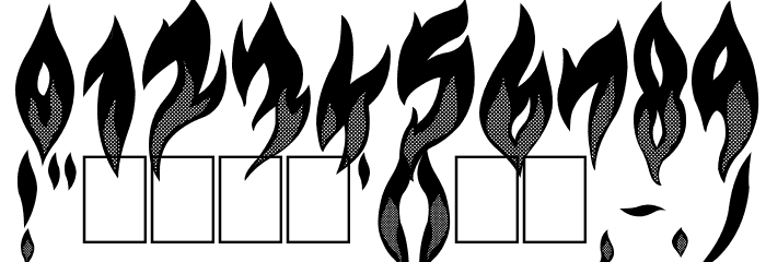 Flame on! Font OTHER CHARS