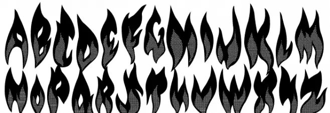 Flame on! फ़ॉन्ट अपरकेस