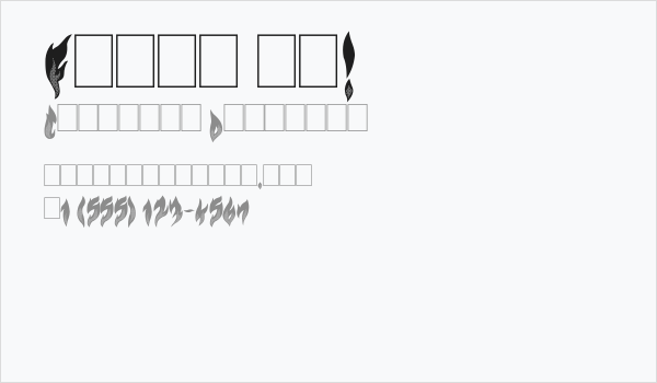 Flame on! Business Card