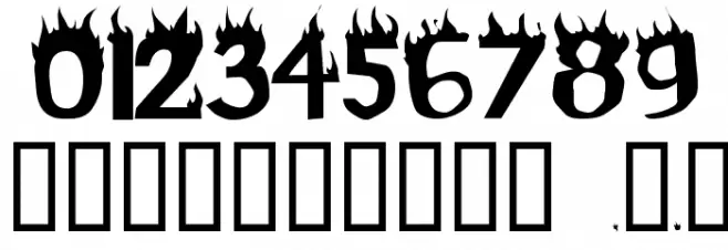 Flame Font OTHER CHARS