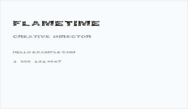 FlameTime Business Card