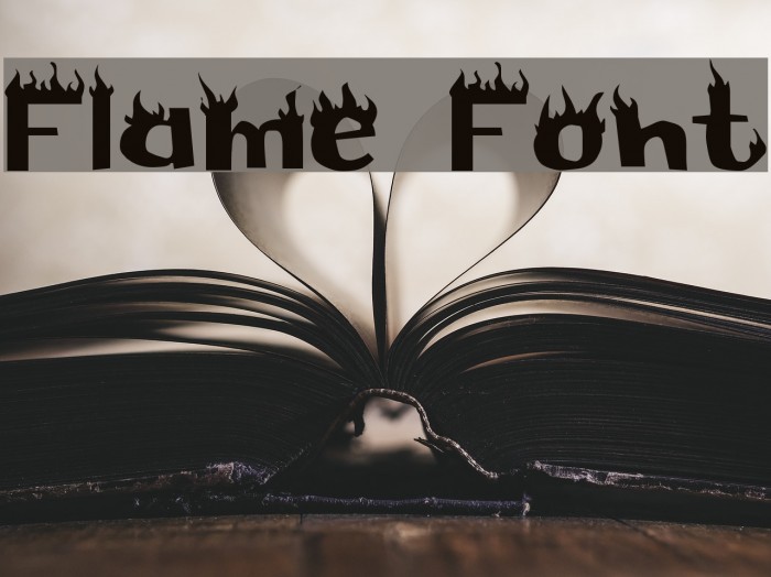 Flame Font examples