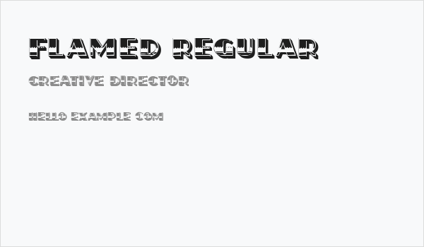 Flamed Regular Business Card