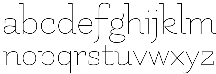 Flamenco Light Font LOWERCASE