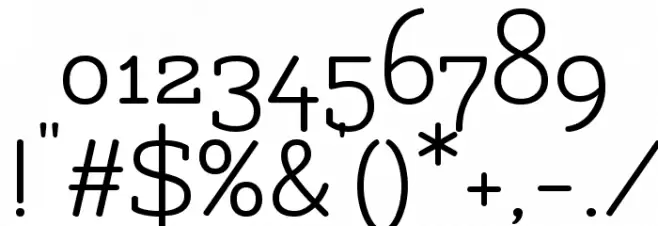 Flamenco Regular Font OTHER CHARS