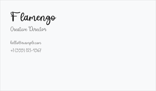 Flamengo Business Card