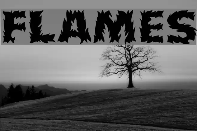 Flames Font examples