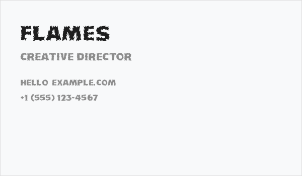 Flames Business Card