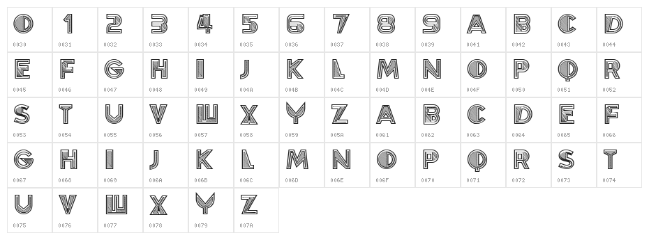 Flamez Book Regular Character Map