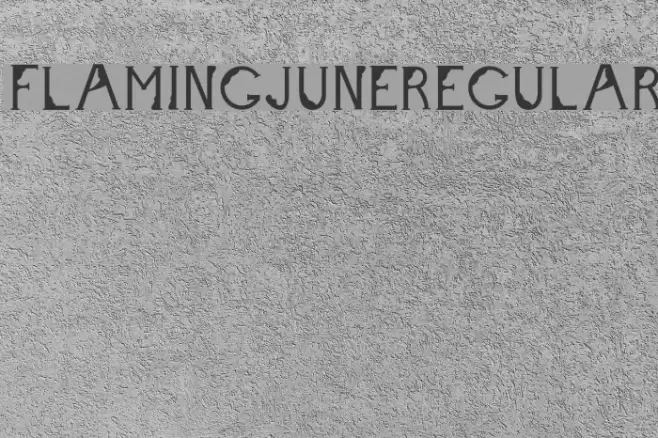 Flaming JuneRegular Font examples