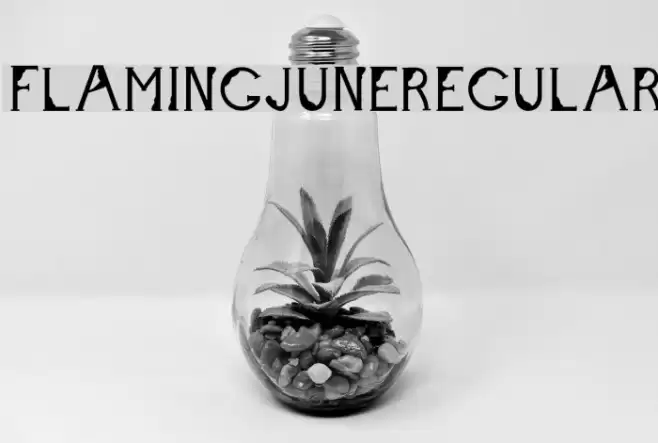 Flaming JuneRegular Font examples