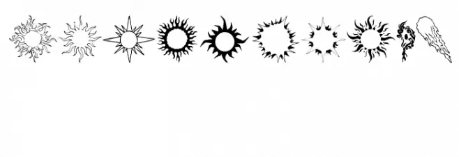 Flaming Stars  Splatters Font Alte caractere