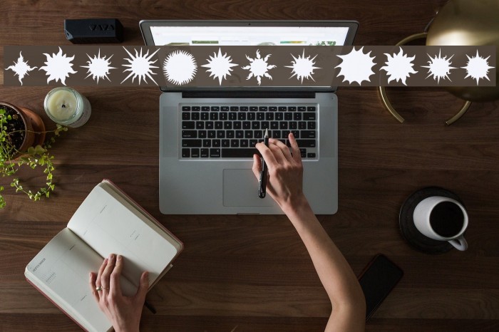 Flaming Stars Splatters Font examples