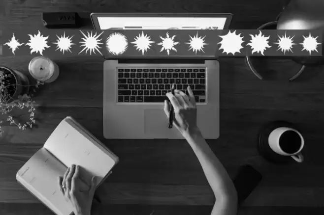 Flaming Stars  Splatters Font examples