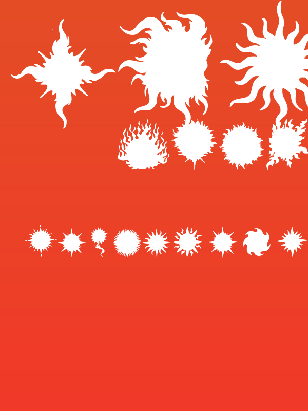 Flaming Stars  Splatters Poster