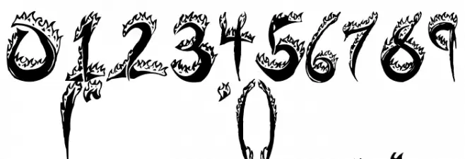 Flaming Tears Font OTHER CHARS
