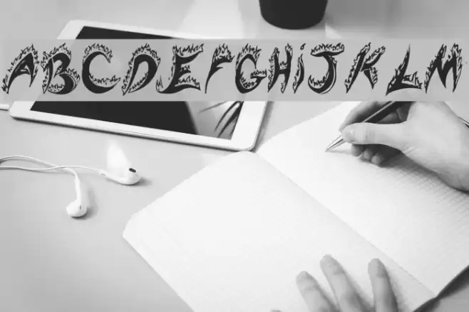 Flaming Tears Font examples